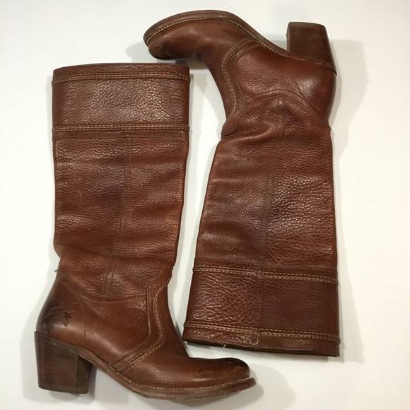 Frye Shoes - FRYE WOMENS  PULL ON LEATHER BOOTS SIZE 6